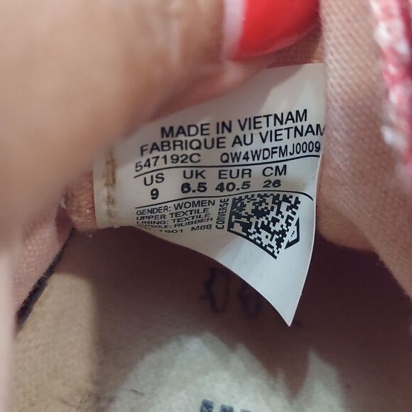 CONVERSE WEDGE ALL STAR CHUCK TAYLOR DISTRESSED RED  Sz 9 - Picture 7 of 8